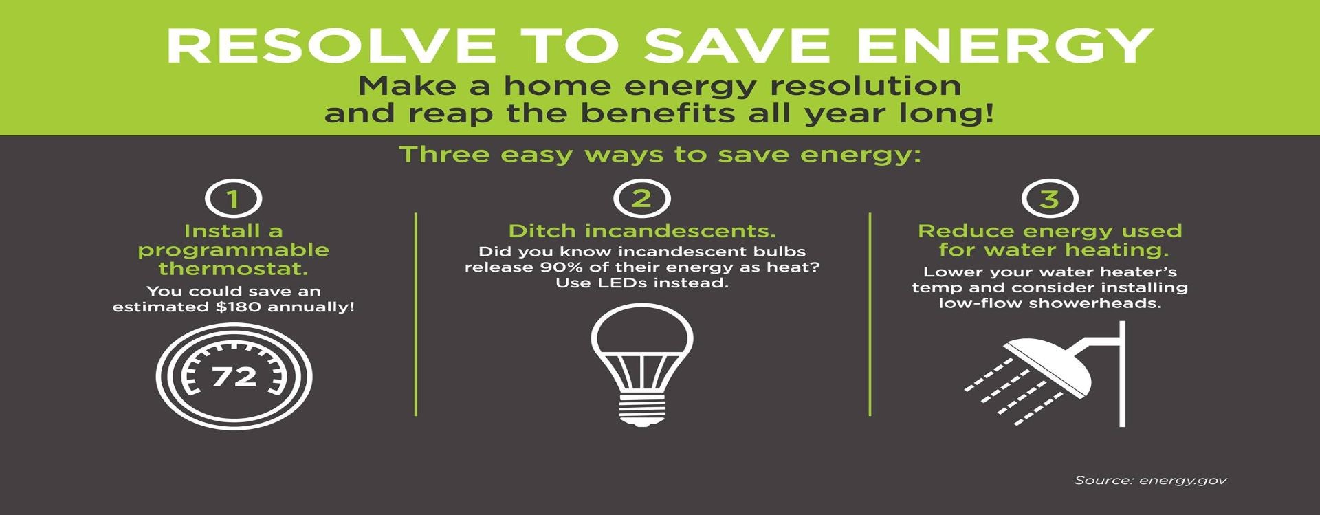 energy.gov Resolve to Save Energy Infographic