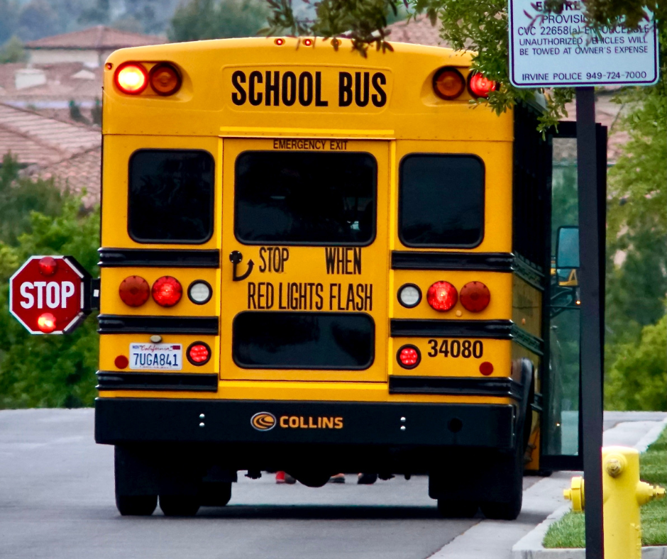 School bus stopped